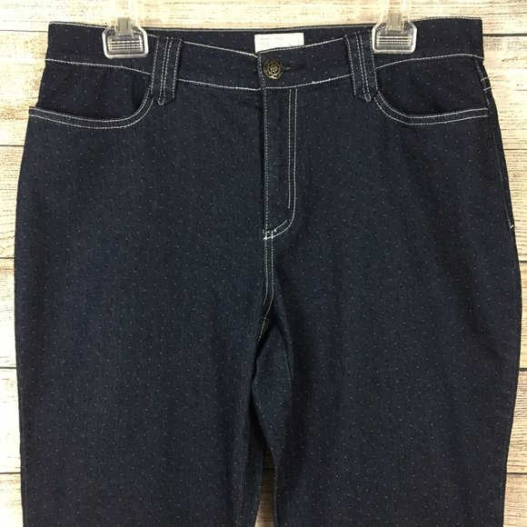 FDJ French Dressing Jeans Dark Blue with Polka Dot Slight Stretch Lightweight - Picture 2 of 13